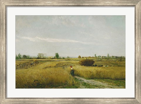Framed Harvest, 1851 Print