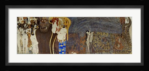 Framed Hostile Powers, Detail Of  ""The Beethoven Frieze"", 1902 Print