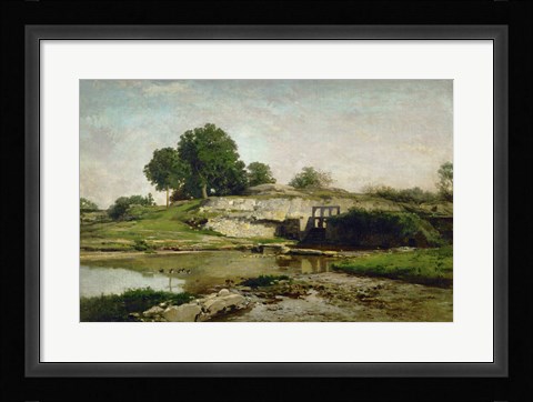 Framed La Vanne D'Optevoz (Isere), 1859 Print