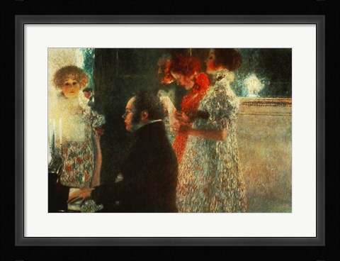 Framed Schubert At The Piano, 1899 Print