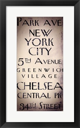 Framed New York City Print
