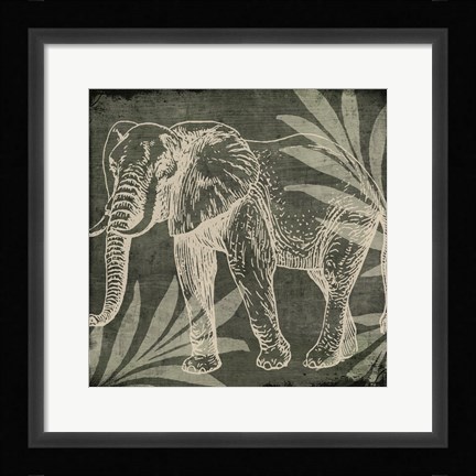 Framed Elephant 1 Print
