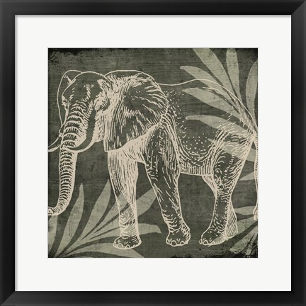 Framed Elephant 1 Print