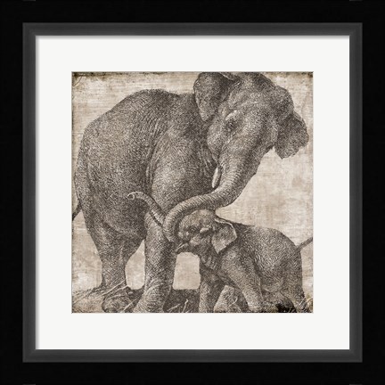 Framed Elephant 2 Print