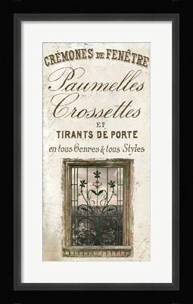 Framed Signes Francais I Print