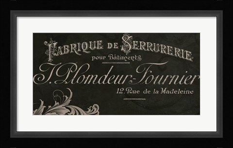 Framed Signes Francais VII Print