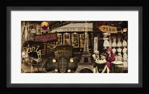 Framed Streets of Paris I Print