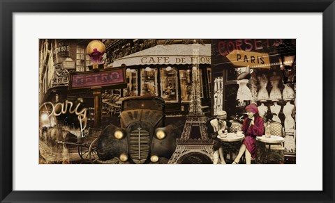 Framed Streets of Paris I Print
