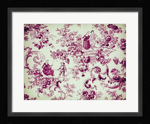 Framed Toile Fabrics III Print