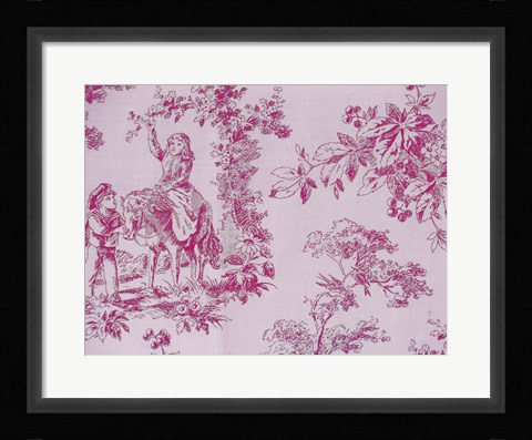 Framed Toile Fabrics IV Print