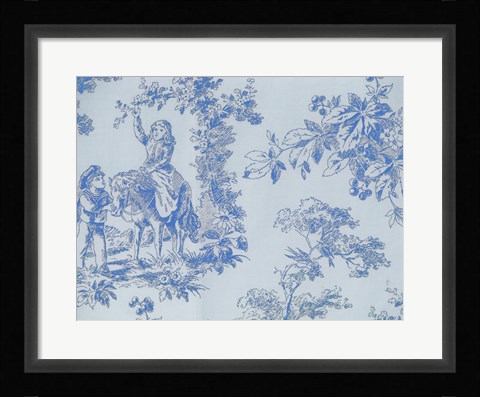 Framed Toile Fabrics V Print