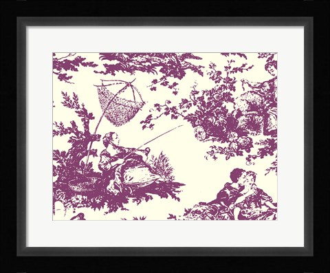 Framed Toile Fabrics VII Print