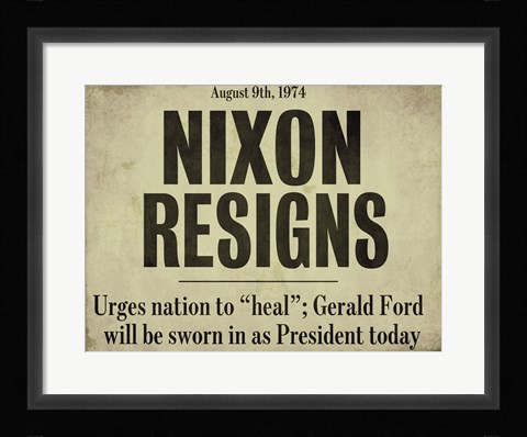 Framed Nixon Print