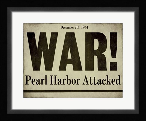 Framed Pearl Harbor Print