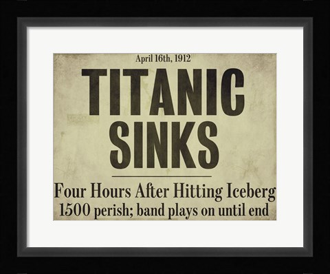 Framed Titanic Print