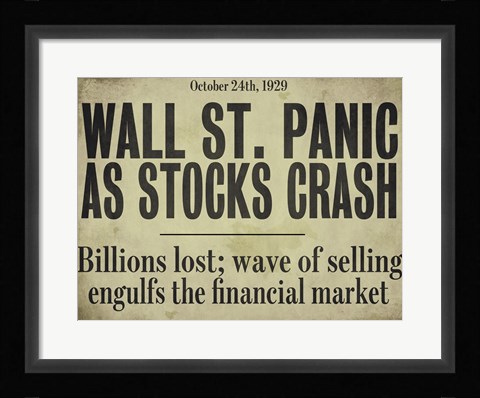 Framed Wallstreet Print