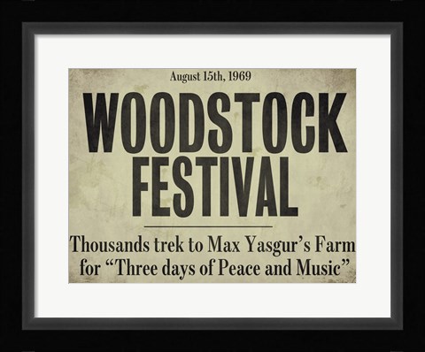 Framed Woodstock Print