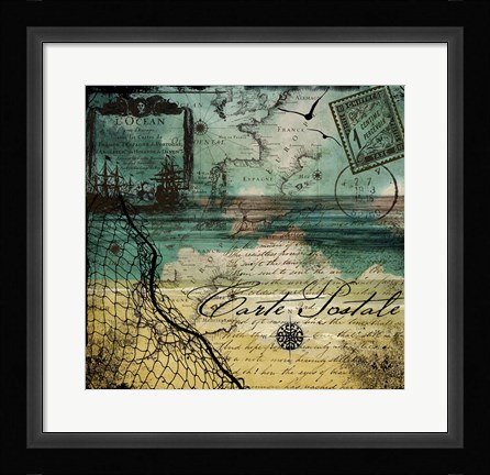 Framed Ocean Clouds I Print