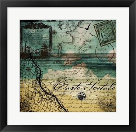 Framed Ocean Clouds I Print