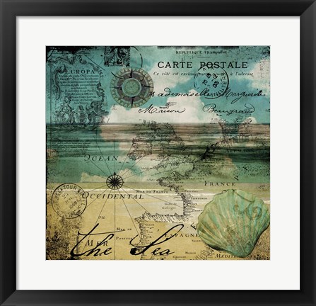 Framed Ocean Clouds II Print