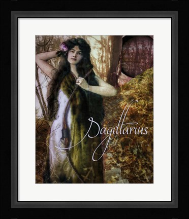 Framed Art Nouveau Zodiac Sagittarius Print