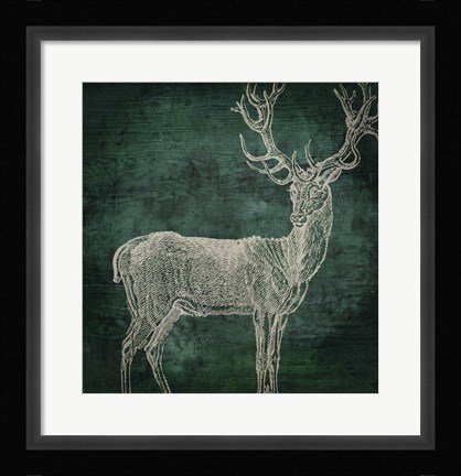 Framed Emerald Deer Print