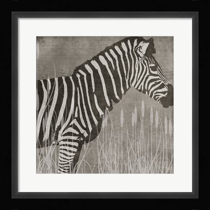 Framed Zebra Print