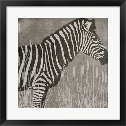 Framed Zebra Print