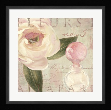 Framed Parfum de Roses II Print