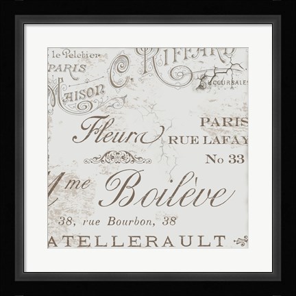 Framed Bon Mots I Print