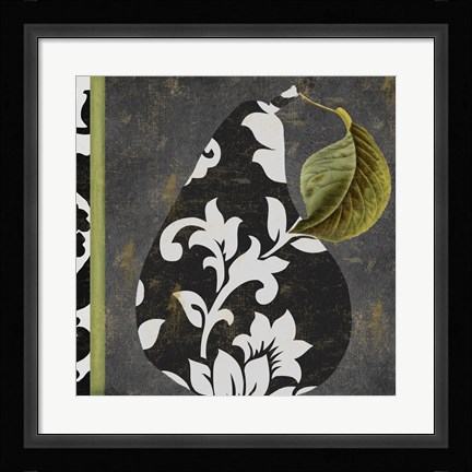 Framed Decorative Pear II Print