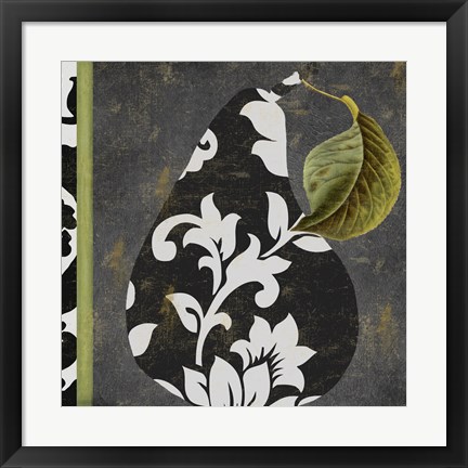 Framed Decorative Pear II Print
