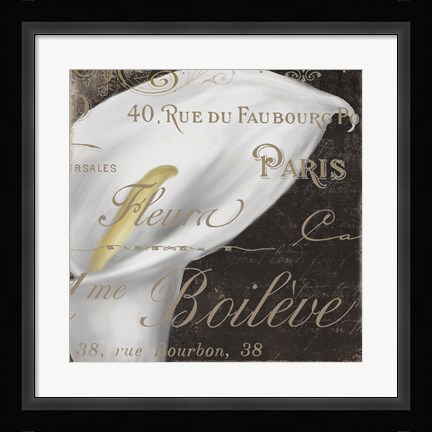 Framed Fleurs Blanc I Print
