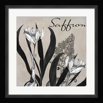 Framed Flowering Herbs I Print