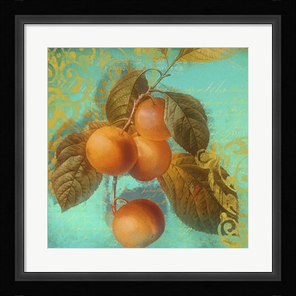 Framed Glowing Fruits I Print