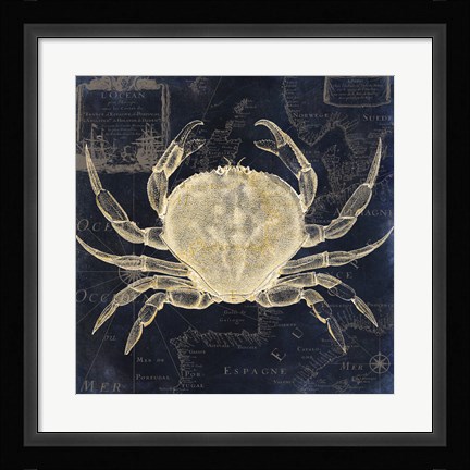 Framed Maritime Blues III Print