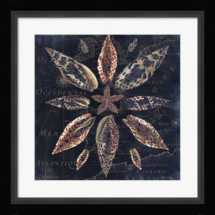 Framed Maritime Blues VII Print