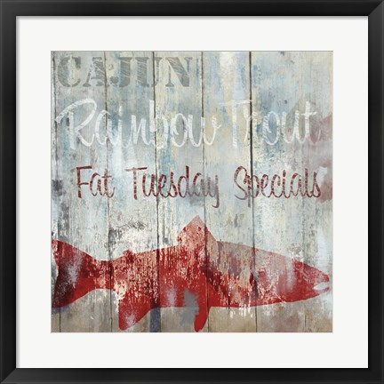 Framed New Orleans Seafood III Print