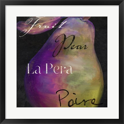 Framed Painted Pear II Print
