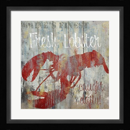 Framed Resturant Seafood III Print
