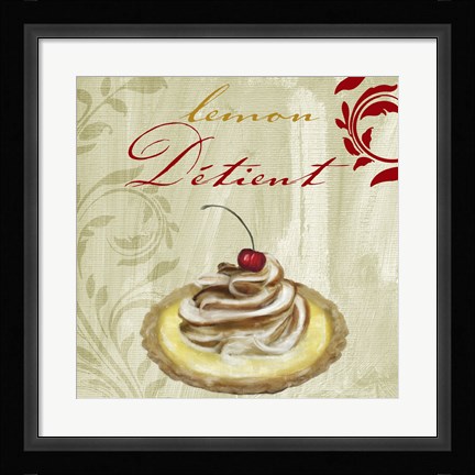 Framed Tartes Francais, Lemon Print