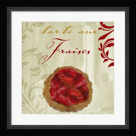 Framed Tartes Francais, Strawberry Print