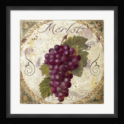 Framed Tuscany Table Merlot Print