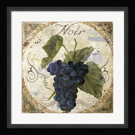 Framed Tuscany Table Noir Print