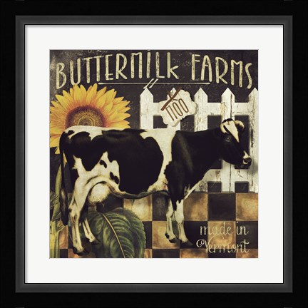 Framed Vermont Farms II Print