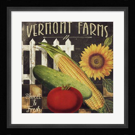 Framed Vermont Farms VII Print