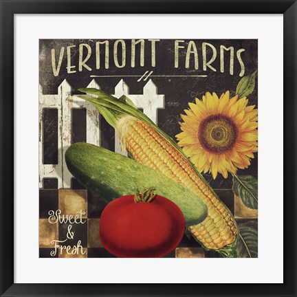 Framed Vermont Farms VII Print