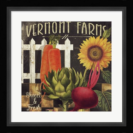 Framed Vermont Farms VIII Print