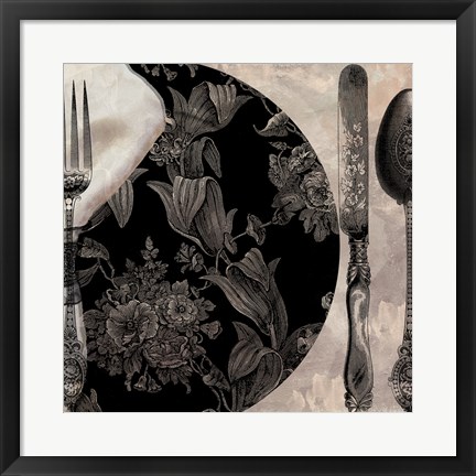 Framed Victorian Table I Print