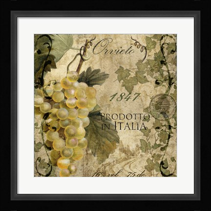 Framed Vino Italiano IV Print
